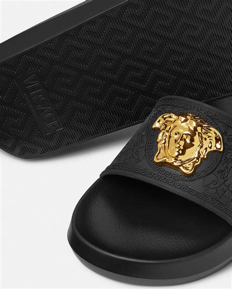 versace palazzo slide heels|Versace slip on slides.